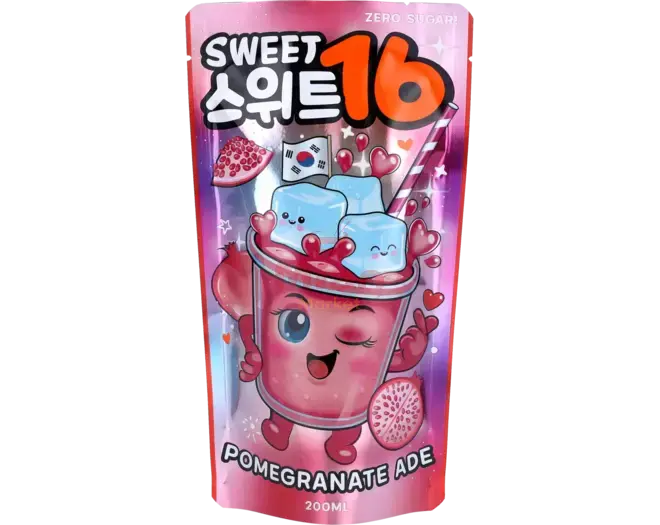 SWEET16 Pomegranate Ade Zero Sugar 200ml - Mian Market