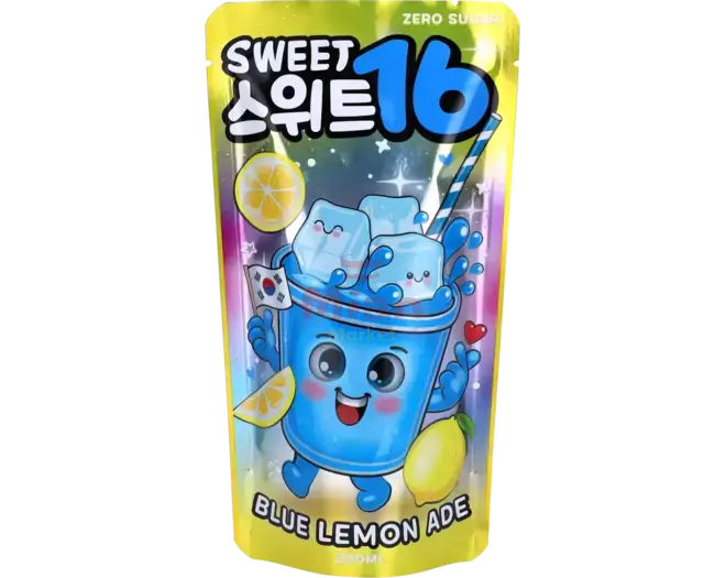 SWEET16 Blue Lemon Ade Zero Sugar 200ml - Mian Market