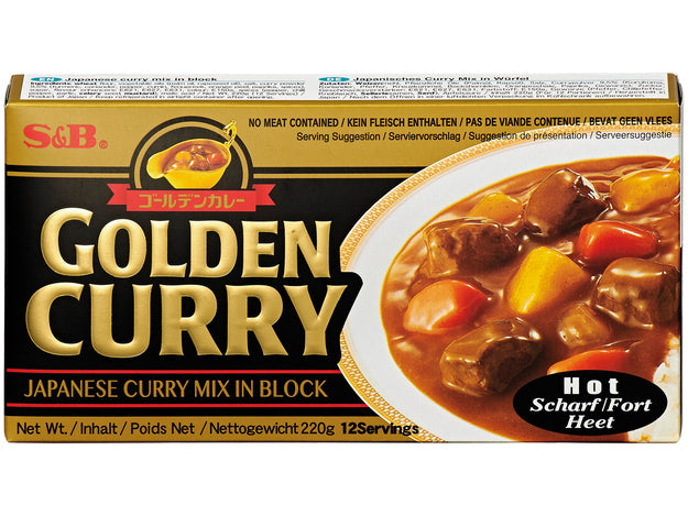 S&B Golden Curry Block Hot 220g