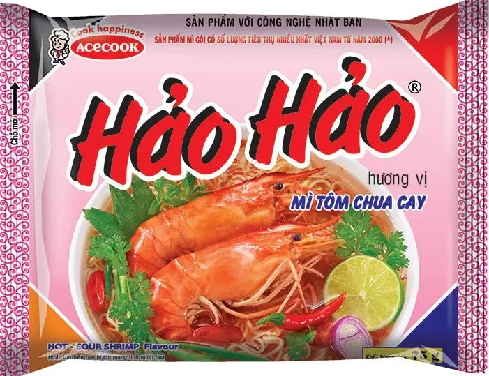ACECOOK Instantnudeln Hao Hao Hot&Sour Shrimp 77g - Mian Market