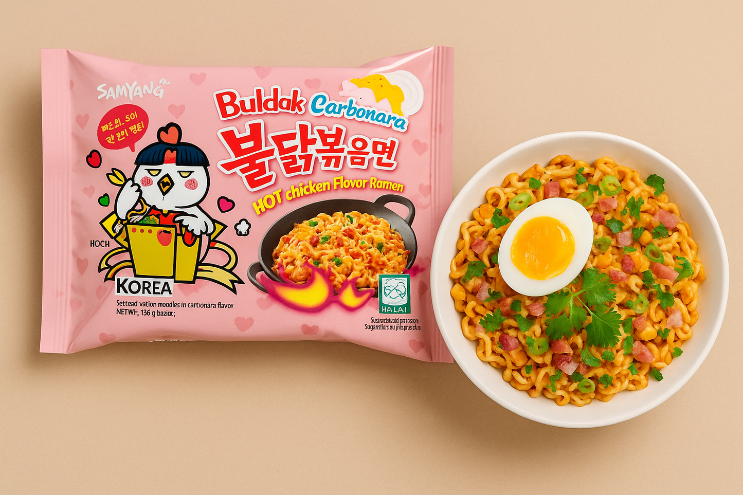 SAMYANG Buldak Carbonara Hot Chicken Flavor Ramen 130g