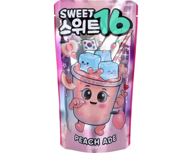 SWEET16 Peach Ade Zero Sugar 200ml - Mian Market