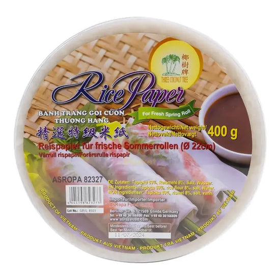 THREE COCONUT TREE Ricepaper Sommerrollen 400g