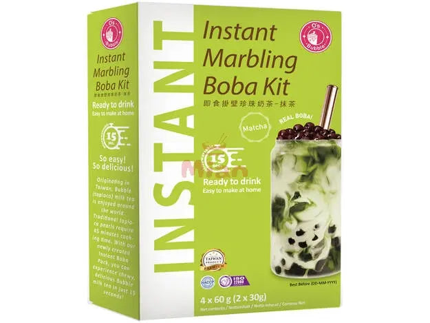 O'S BUBBLE Instant Boba Kit Matcha 240g - Mian Market