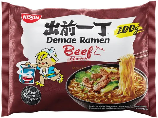 NISSIN Instantnudeln Demae Ramen Beef 100g