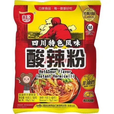 BAIJIA Instantnudeln Hot & Sour 105g
