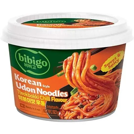 BIBIGO Instantnudeln Udon Korean Style Tteokbokki Chilli Bowl 187,2g