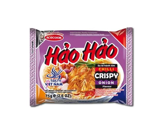 ACECOOK Instantnudeln Hao Hao Chilli Crispy Onion 75g - Mian Market