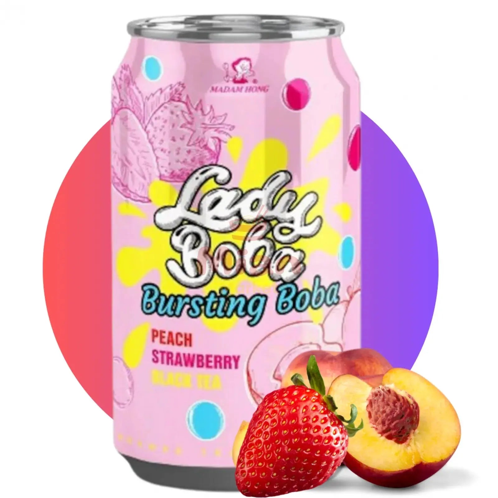 LADY BOBA Peach Strawberry 320ml - Mian Market