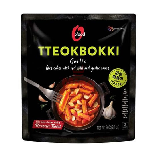 O'FOOD Tteokbokki mit Chili & Knoblauchsoße 260g