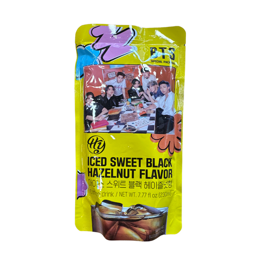 HY BTS Iced Sweet Black Hazelnut Flavour Coffe Drink 230ml