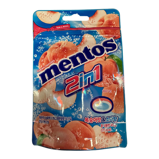 MENTOS 2in1 Pfirsichgeschmack 45g