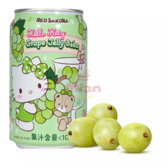 RED SAKURA Hello Kitty Grape Jelly Boba 310ml