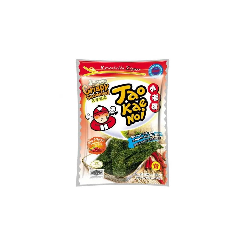 TAOKAENOI Fried Seaweed Snack Hot and Spicy 59g Taokaenoi Brand